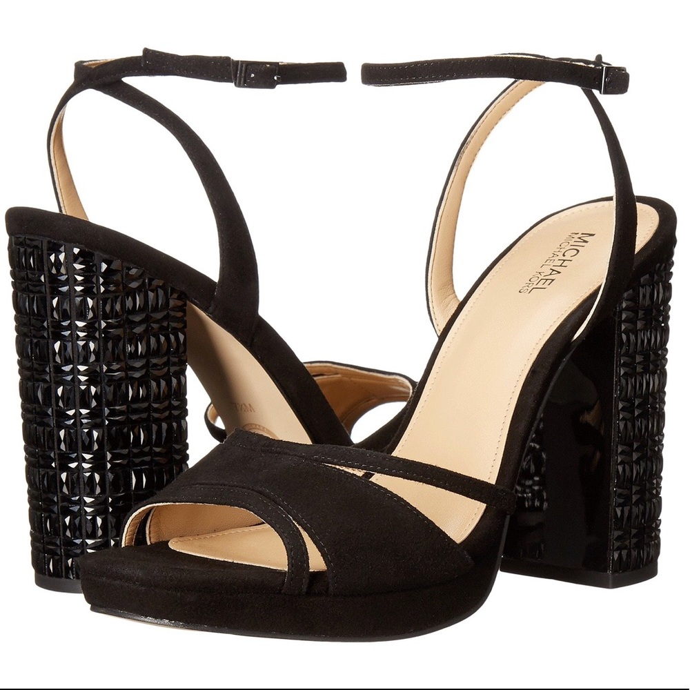 Platform Suede Block Heels - image 1